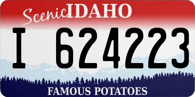 ID license plate I624223