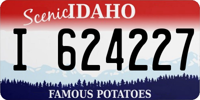 ID license plate I624227
