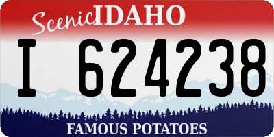 ID license plate I624238