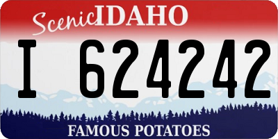 ID license plate I624242
