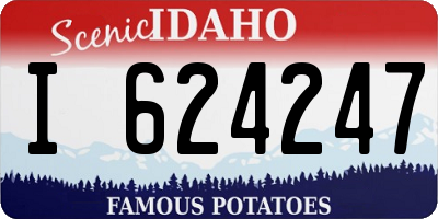 ID license plate I624247
