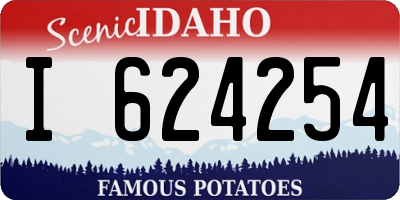 ID license plate I624254