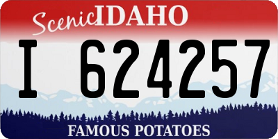 ID license plate I624257