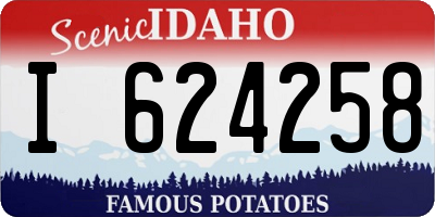 ID license plate I624258