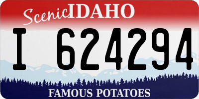 ID license plate I624294