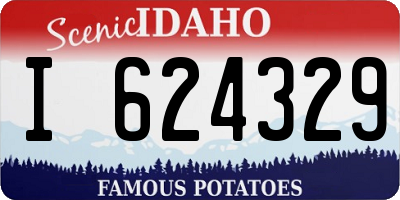 ID license plate I624329