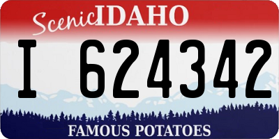 ID license plate I624342