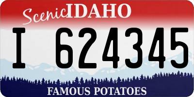 ID license plate I624345