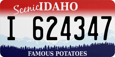 ID license plate I624347