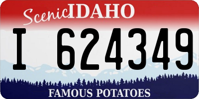 ID license plate I624349