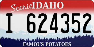 ID license plate I624352