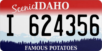 ID license plate I624356