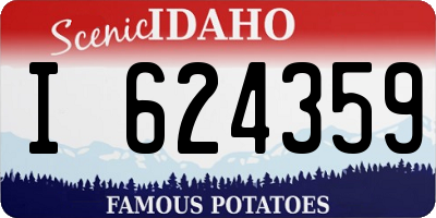 ID license plate I624359