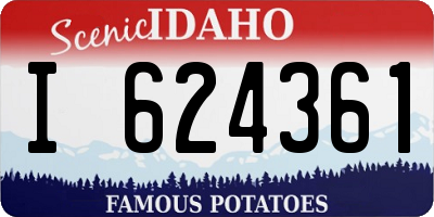 ID license plate I624361