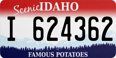 ID license plate I624362