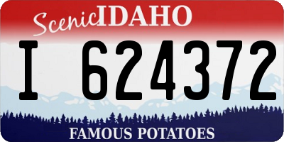 ID license plate I624372