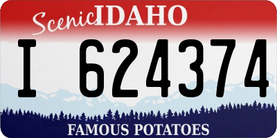 ID license plate I624374