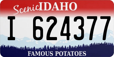 ID license plate I624377