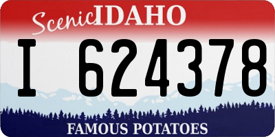 ID license plate I624378