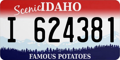 ID license plate I624381