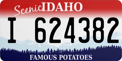 ID license plate I624382