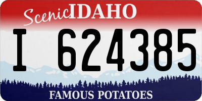 ID license plate I624385