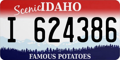 ID license plate I624386