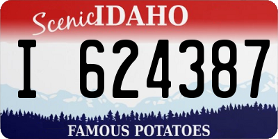 ID license plate I624387