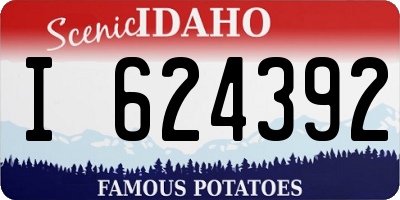 ID license plate I624392