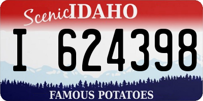 ID license plate I624398