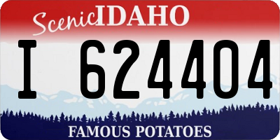 ID license plate I624404