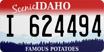 ID license plate I624494