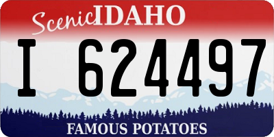 ID license plate I624497