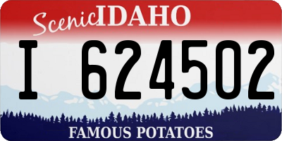 ID license plate I624502