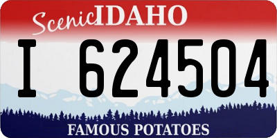 ID license plate I624504