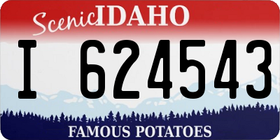 ID license plate I624543