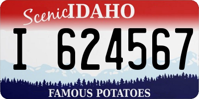 ID license plate I624567