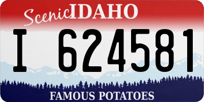ID license plate I624581