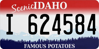 ID license plate I624584