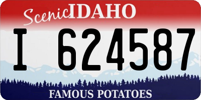ID license plate I624587