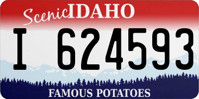 ID license plate I624593
