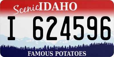 ID license plate I624596