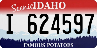 ID license plate I624597