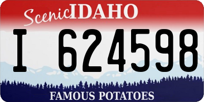ID license plate I624598
