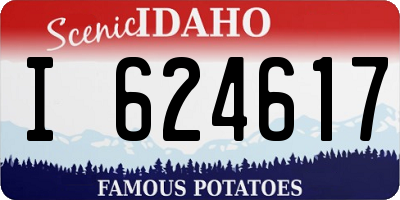 ID license plate I624617