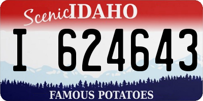 ID license plate I624643