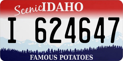ID license plate I624647