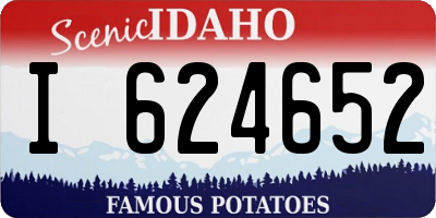 ID license plate I624652