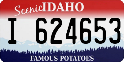 ID license plate I624653