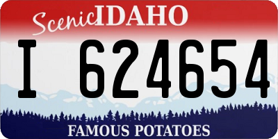 ID license plate I624654
